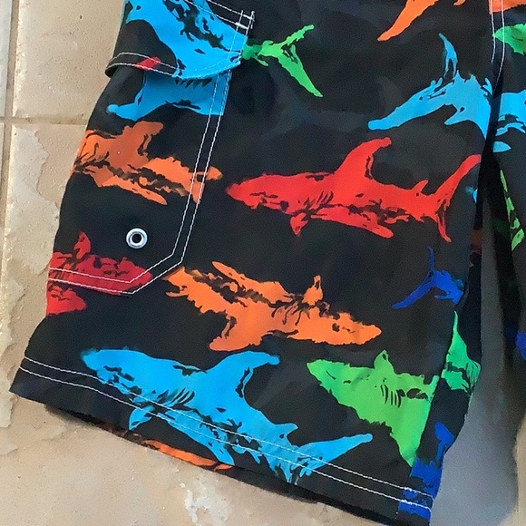 💥 OP size 10/12 swim shorts shark print - Picture 4 of 12